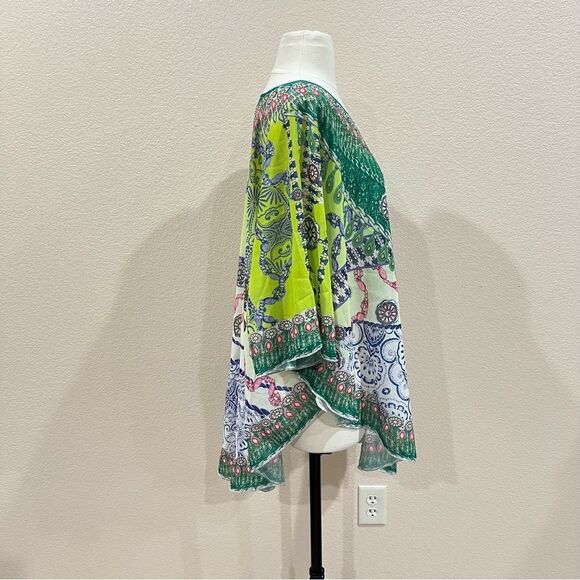 Original Green Embellished Short Round Kaftan OS - Picture 6 of 16